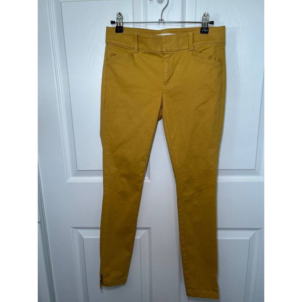 LOFT Marisa Pants Ankle Slit Career Casual Mustard Yellow Size‎ 00